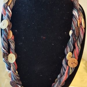 Handmade fiber necklace